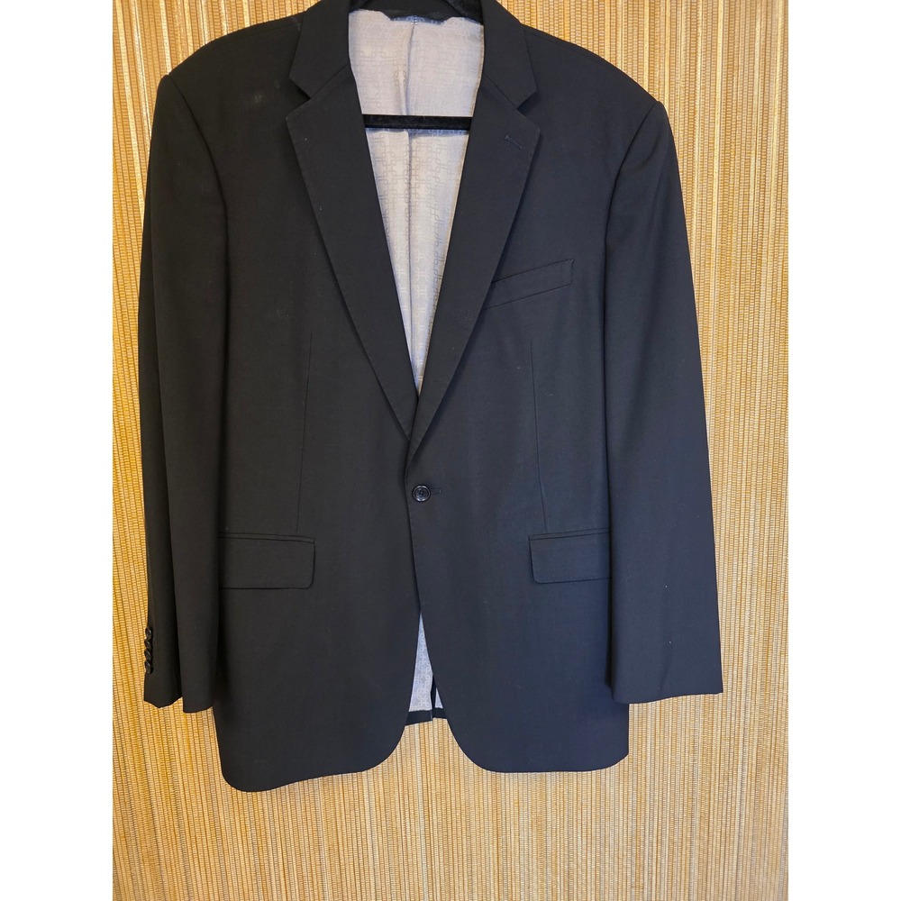 Banana Republic Mens 44R Blazer Vitale Barberis Canonico Super 120s Wool Navy